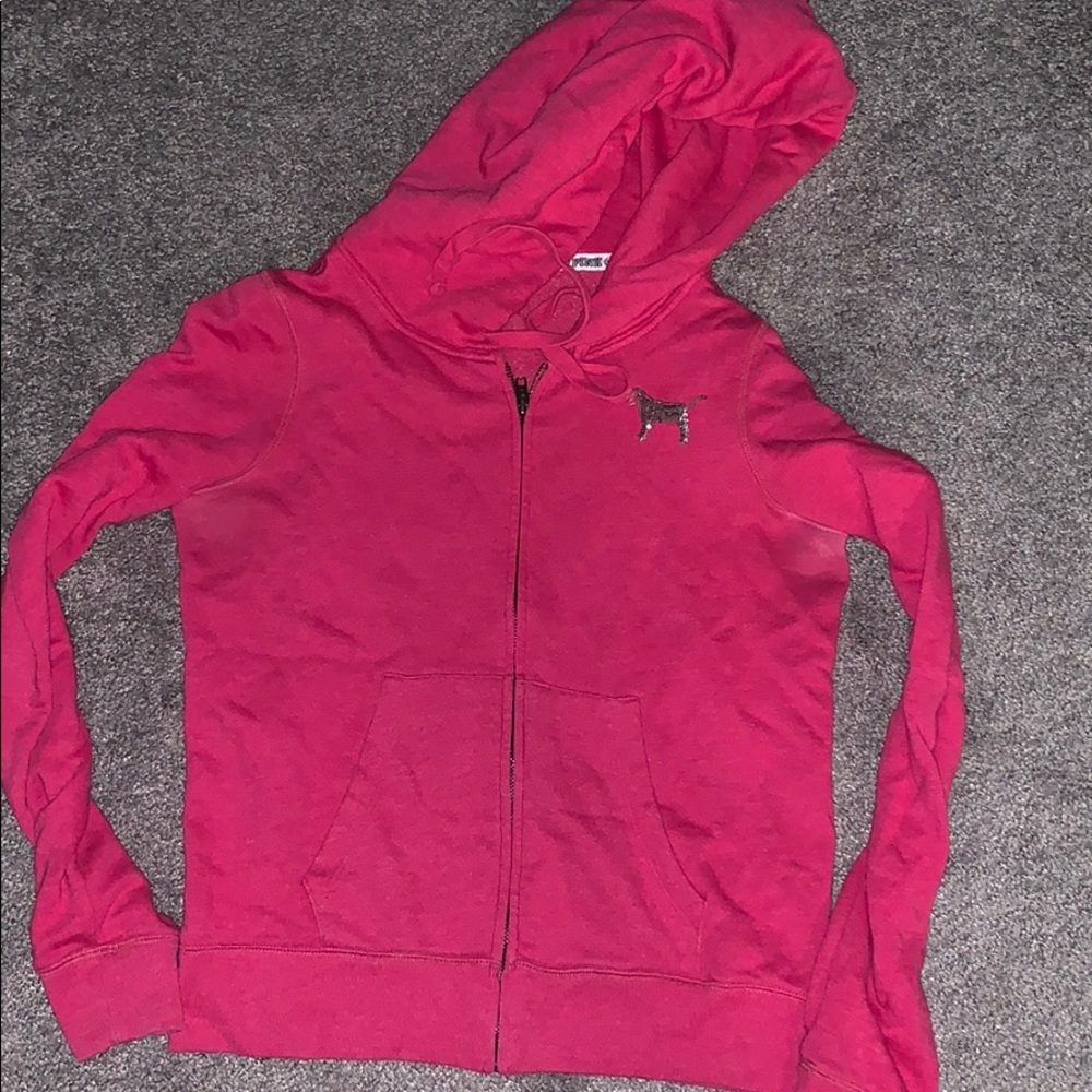VS PINK bling zip up hoodie
